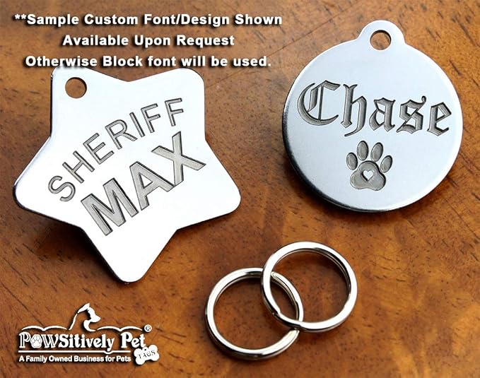Stainless Steel Custom DEEP Engraved Pet ID Tags Personalized Front/Back Dog Tags for Dogs and Cats - XS Bone 3/4" x1-1/4 (2-Side Engraving)