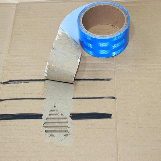 Industrial Non Fading Reflective Tape Blue 2 inch Wide, Outdoor Waterproof High Visibility Safety Adhesive Reflector Strips (10 feet)