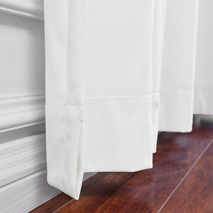 Macochico 12ft Wide x 7ft Tall Hospital Curtains Nickel Grommet Clinic SPA Curtains Hanging for Hospital Medical Clinic SPA Lab White Cubicle Curtain Room Divider (1 Panel)