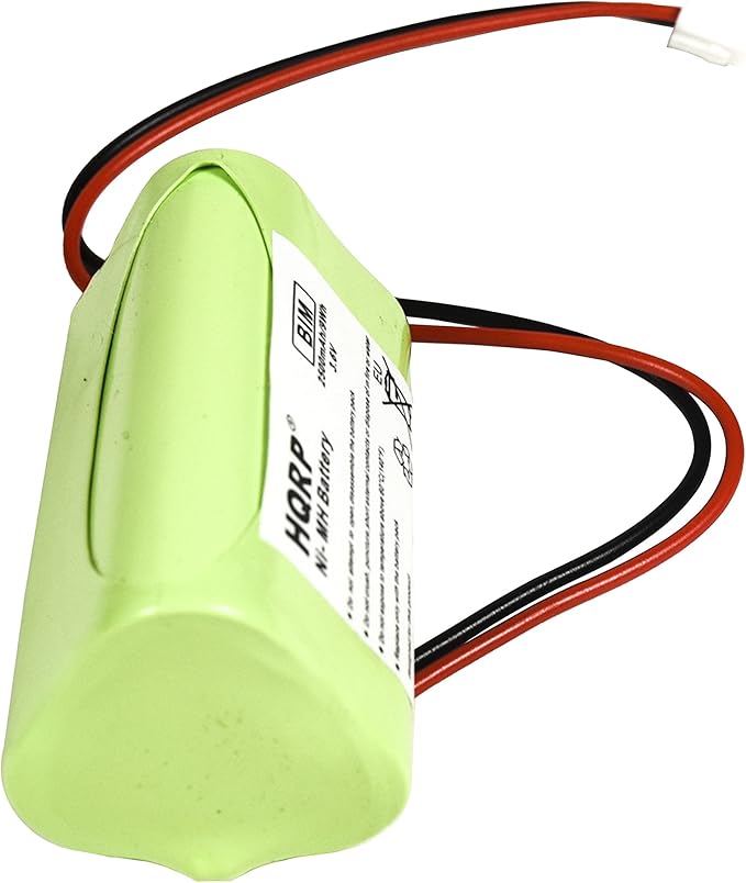 HQRP Battery Compatible with LFI Lights Hardwired Red LED Combo Exit Sign Emergency Light Square Head Model COMBO2RWBB COMBOR2 3.6V 2500mAh