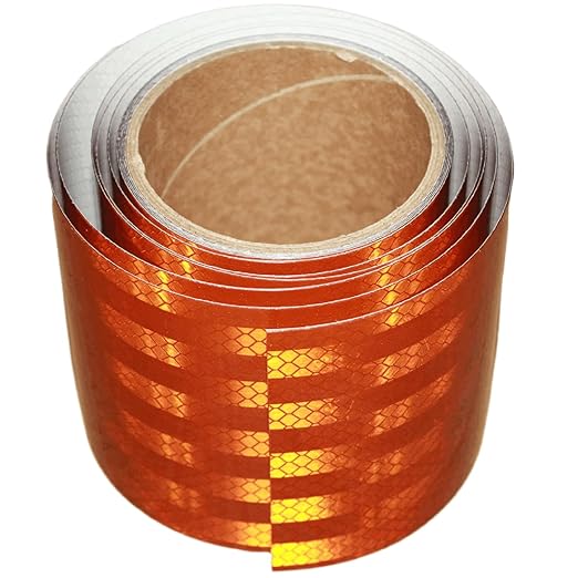 Brown Non Fading Reflective Tape Outdoor Waterproof 4 inch Wide for Truck, High Visibility Safety Adhesive Stickers (10 feet)