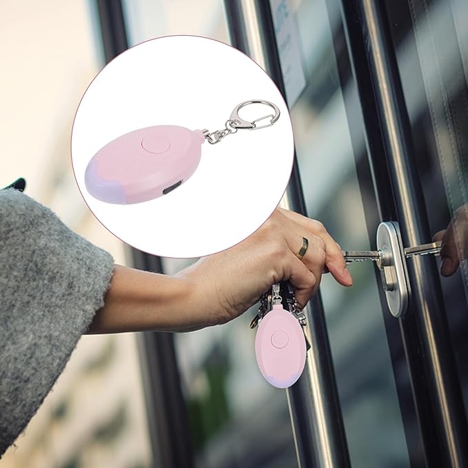 BESPORTBLE Personal Safety Alarm with LED Light Rechargeable Women Emergency Security Siren Compact Portable for Elderly and Travel Protection