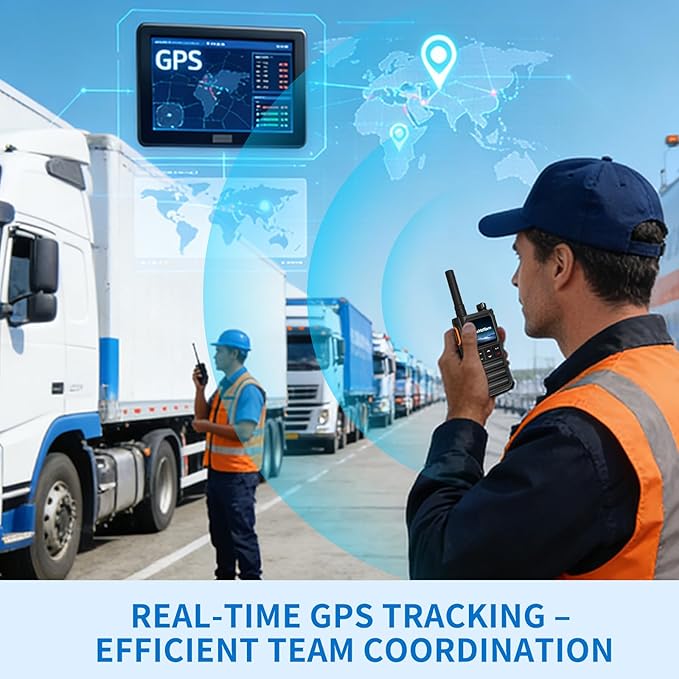 Lifetime Free Rapid GPS Unlimited Range Global Walkie Talkies – Long Range Two Way Radio, IP65 Waterproof, AI Noise Cancellation for Nationwide Outdoor, Logistics, Road Trips & Family (10-Pack)