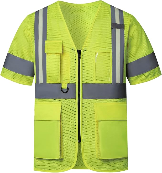 A-SAFETY X SMALL High vis glow Reflective Luminous safety Vest ANSI Class 3