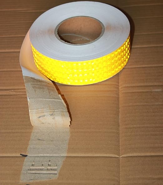 Yellow Reflective Tape 2 inch Wide for Trucks, Outdoor Waterproof High Visibility Safety Warning Reflector Sticker Strips (168 feet)