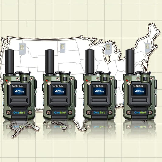 Global-walkie-Talkie-Unlimited-Range-radios-Long Range walkie talkies Communication Cards-radios Unlimited Range with sim Cards-Out of State walkie-Talkie ptt Button-Two Way Talk Talkie-4Pack Green