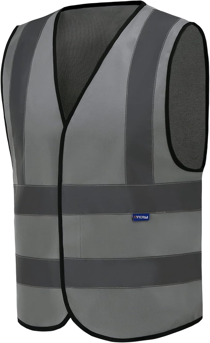 AYKRM 12 colour High visibility viz vest hi vis viz reflective work construction safety vest (XS-8XL)