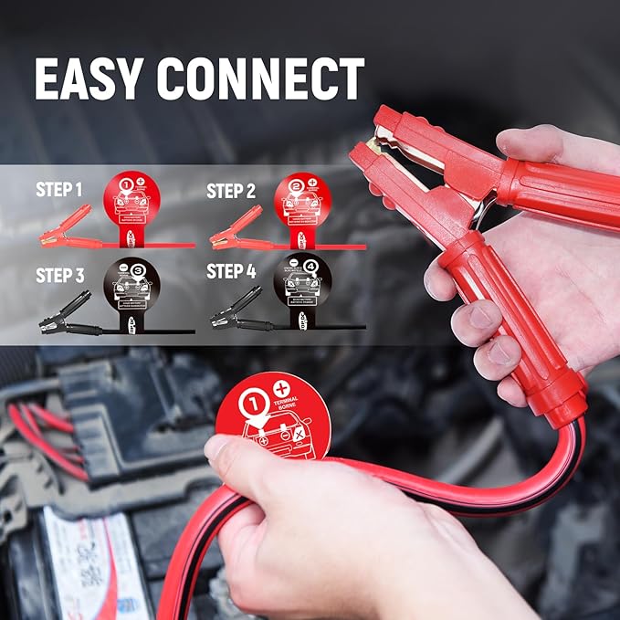 TOPDC Jumper Cables Heavy Duty 0 Gauge 30 Feet 1000Amp Booster Cables for Car Battery, Heavy Duty 2/0 Gauge Cables for Diesel Trucks, with Case, Gloves