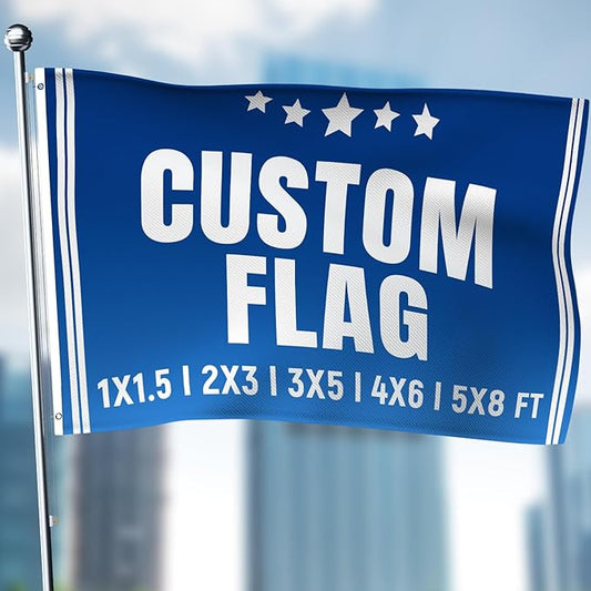 Ships Next Day, Made In USA - Personalized Flag - Upload Your Logo or Picture for a Unique Custom Design - Double Sided Weather-Proof Outdoor or Indoor Flag (2x3 Ft)