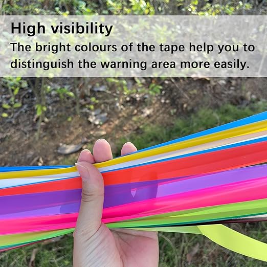 4 Pack Orange-Red Flagging Tape, Non-Adhesive Plastic Ribbon Neon Marking Roll, 1"*800ft, Marking Tape for Tree Marking, Hunting, Boundaries and Hazardous Areas,Trail Marking