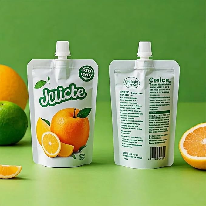Custom Print Reusable Drink Bags(Min order 1000 pcs), Personalized Drink Pouches, Stand up Spout Plastic Flask Pouch for Juice Milk Brewing Storaging Liquid Packaging（Exclude Shipping Fee）