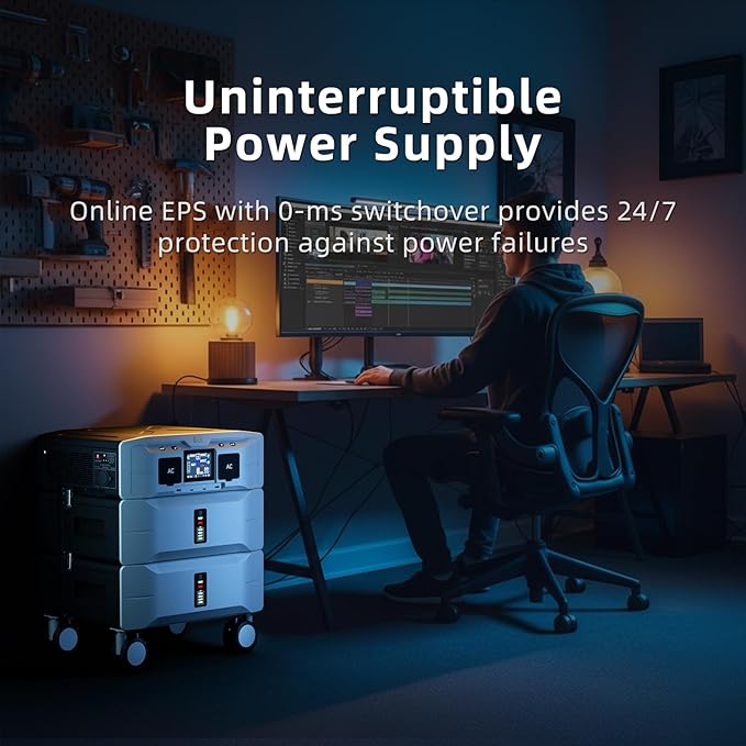 IEE 5120Wh Portable Power Station SP5000 with 4×200W Solar Panel, 120/240V 5000W(Peak 9000W) AC Output Solar Generator, Expandable Capacity, LFP Battery Generator for Home Use, Power Outages, RVs