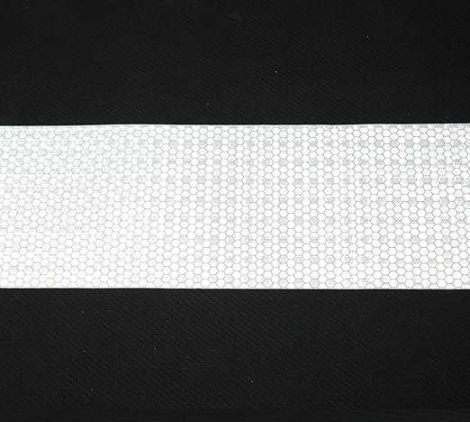 White Reflective Tape Outdoor Waterproof 3 inch Wide, High Visibility Warning Industrial Marking Tape,Safety Stickers (68 feet,3 Rolls)