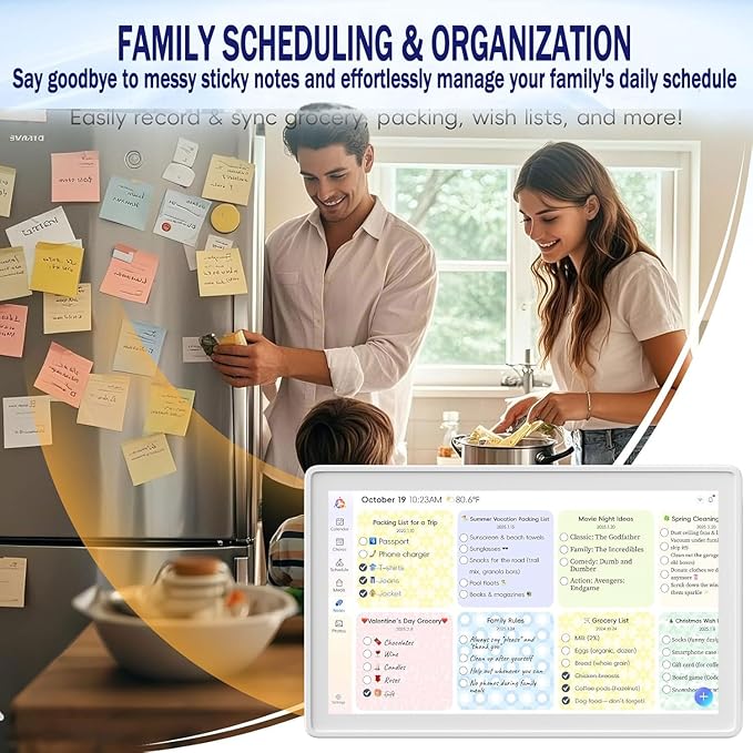 Digital Calendar, 15.6 Inch Upgraded Wall Planner Electronic Calendar & Chore Chart, with Digital Picture Frame Feature, Great for Organizing Your 2026 Calendar