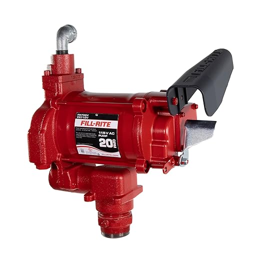 Fill-Rite FR700VN 115V 20 GPM Fuel Transfer Pump (Pump Only Model) | For Gasoline, Diesel, Kerosene, Ethanol Blends, Methanol Blends & Biodiesel up to B20