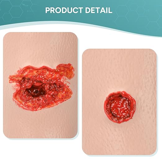 Wound Packing Trainer Kit, Stop The Bleed Kit for hemostasis Training, Wearable Leg Bullet Wound Sleeve Trainer for Medical Education