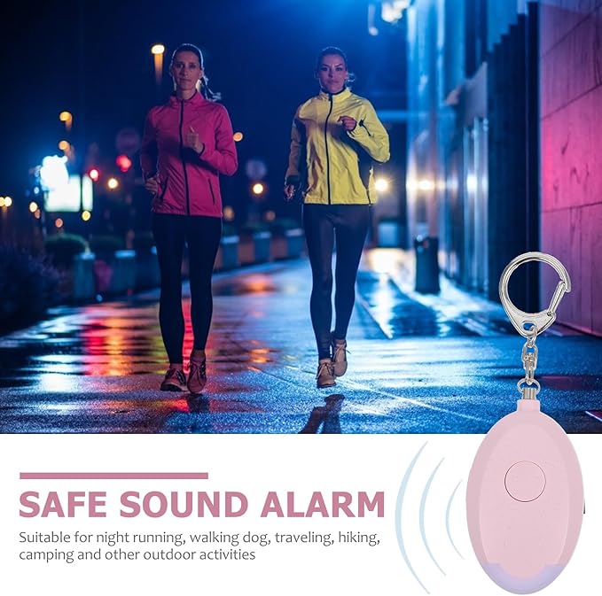 BESPORTBLE Personal Safety Alarm with LED Light Rechargeable Women Emergency Security Siren Compact Portable for Elderly and Travel Protection