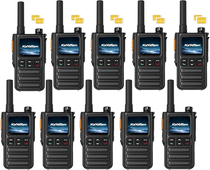 Lifetime Free Rapid GPS Unlimited Range Global Walkie Talkies – Long Range Two Way Radio, IP65 Waterproof, AI Noise Cancellation for Nationwide Outdoor, Logistics, Road Trips & Family (10-Pack)