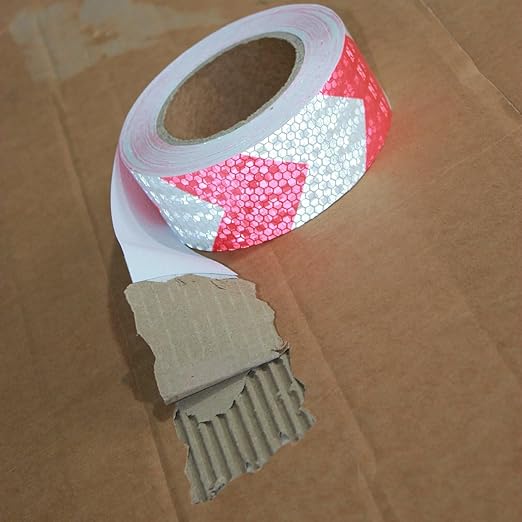 Reflective Tape Red White 2 Inch x 168 Feet, Outdoor Waterproof Warning Reflector, Night Safety Stickers for Car Bicycles