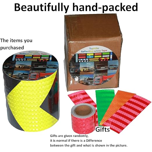 Reflective Tape Outdoor Waterproof 6 in x 68 FT, High Visibility Warning Reflective Stickers, Safety Marking Tape