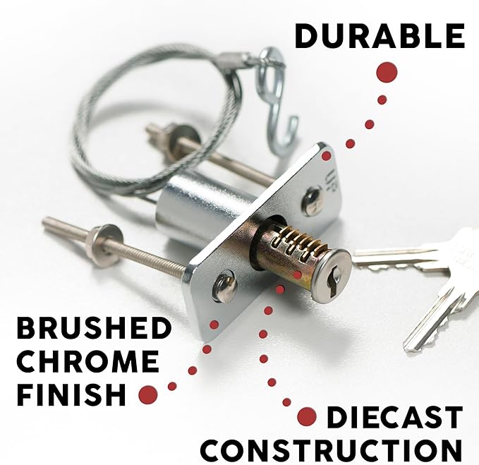 Emergency Release Lock Kit, Universal Garage Door Emergency Release Lock Kit, Garage Door Opener Quick Release Lock Disconnect Key Lock