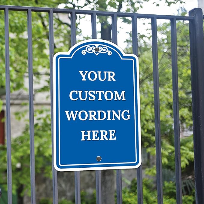 Custom Indoor/Outdoor Decorative Sign,Custom Personalized White Border Sign, 12x18 Inches, ACM, Fade Resistant, Made in USA