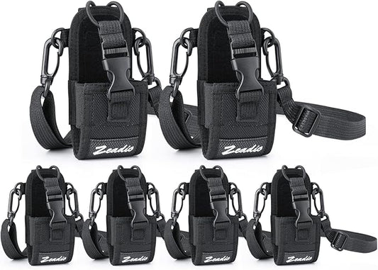 Zeadio Versatile Two-Way Radio Case, Universal Durable Holster Pouch Case Holder for Two-Way Radio Walkie Talkies (ZNC-D, Pack of 6)