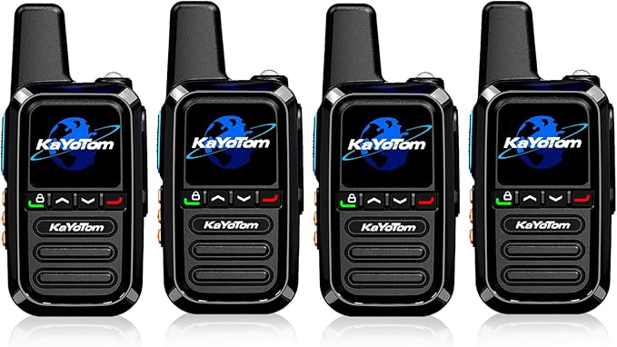 4 Pack Global Walkie Talkie-Unlimited Distance Walkie Talkie-Long Distance walkie Talkie with Clear Audio for Truck Drivers to Communicate remotely During Logistics Operations(SIM Card Included)