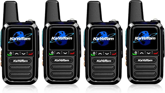 4 Pack Global Walkie Talkie-Unlimited Distance Walkie Talkie-Long Distance walkie Talkie with Clear Audio for Truck Drivers to Communicate remotely During Logistics Operations(SIM Card Included)