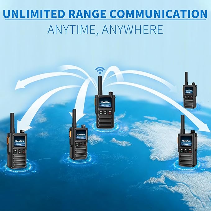 Lifetime Free Rapid GPS Unlimited Range Global Walkie Talkies – Long Range Two Way Radio, IP65 Waterproof, AI Noise Cancellation for Nationwide Outdoor, Logistics, Road Trips & Family (10-Pack)