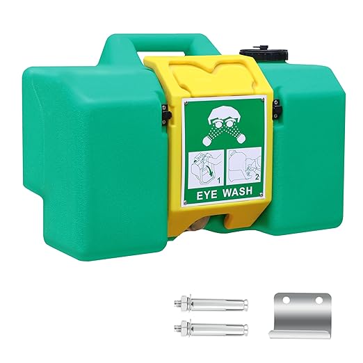 Portable Eyewash Station - 8Gallon Eye Wash Stations Wall Mounted,OSHA-Approved Emergency Eyewash Station Unit,Lasting for 10 Minute,with Mirror&Dual Spray(30L)