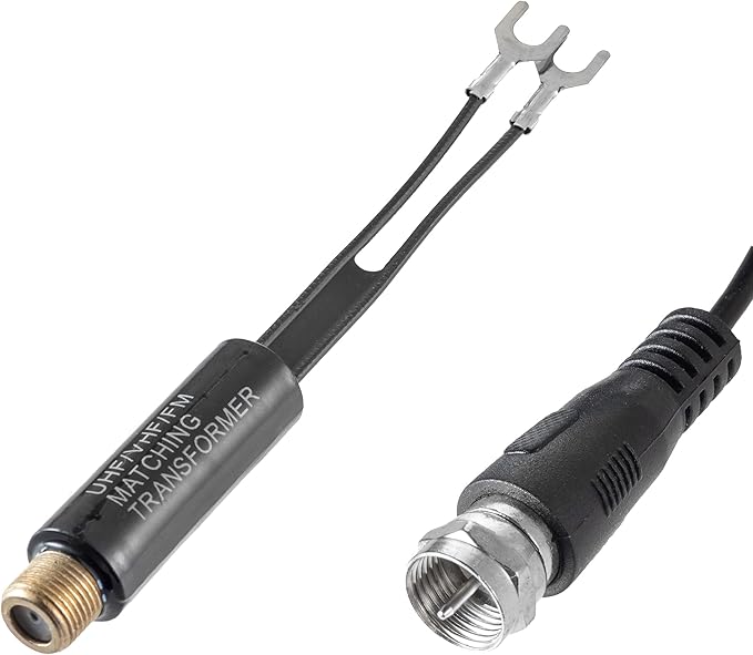 75 Ohm 300 Ohm Magnetic Base FM Radio Telecopic Antenna with 10ft Coaxial Cable for Stereo Receiver Digital HD Radios and Home Theater System