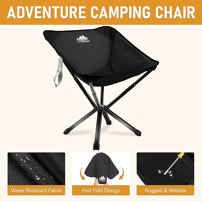 Ultra-Lightweight Backpacking Chair — Compact Folding Design, Quick-Deploy Telescopic Frame, Stable Aluminum Construction, Portable Camp Chair for Hiking, Travel & Backpacking