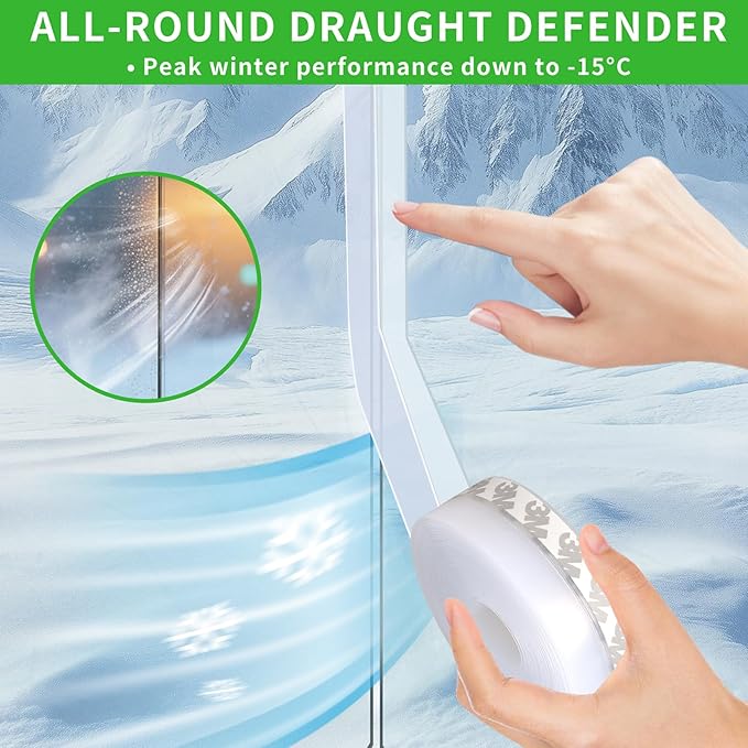 Weather Stripping Silicone Seal Strip, Weather Stripping Door Seal Strip - House and Glass Shower Doors Silicone Sealing for Door and Windows Gaps of Collision and Side, (Transparent) 45MM…