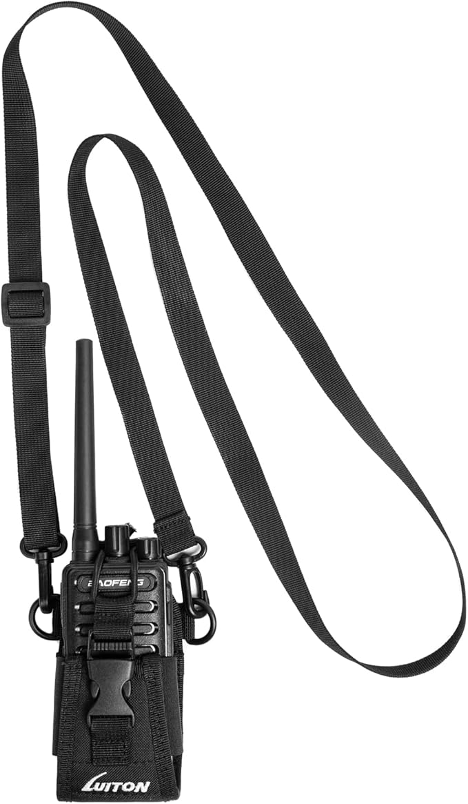 LUITON Radio Holder Walkie Talkie Pouch Molle Radio Pouch BaoFeng Radio Holster Strap Radio Case for Duty Belt Compatible with BaoFeng UV5R 888S F8HP Kenwood Icom HYT Arcshell Retevis H777 (1 Pack)