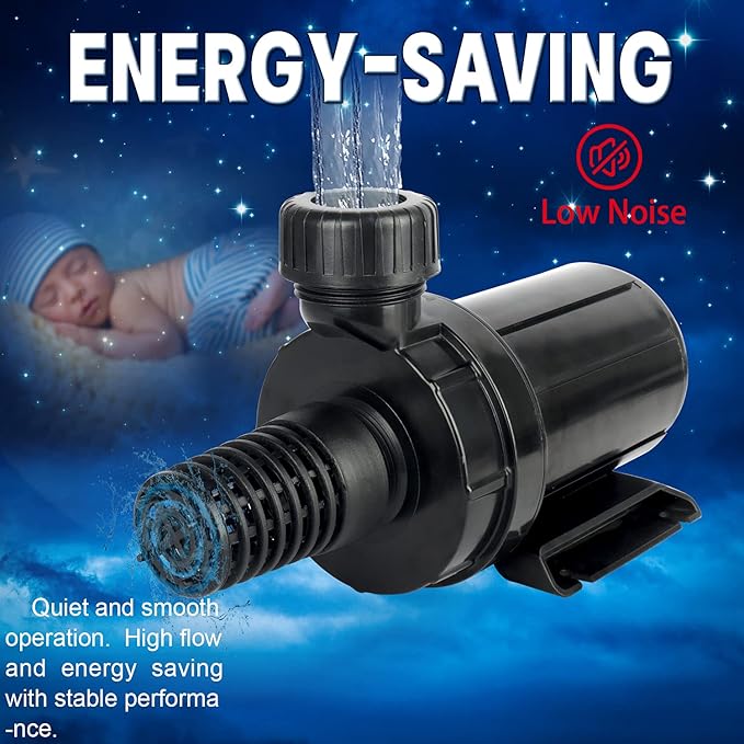 WaterRebirth (PC3000,3000GPH) High Flow Submersible Water Pump-Home/Inline Water Pump-Submersible Pump-Water Transfer Pump-Aquarium Pump