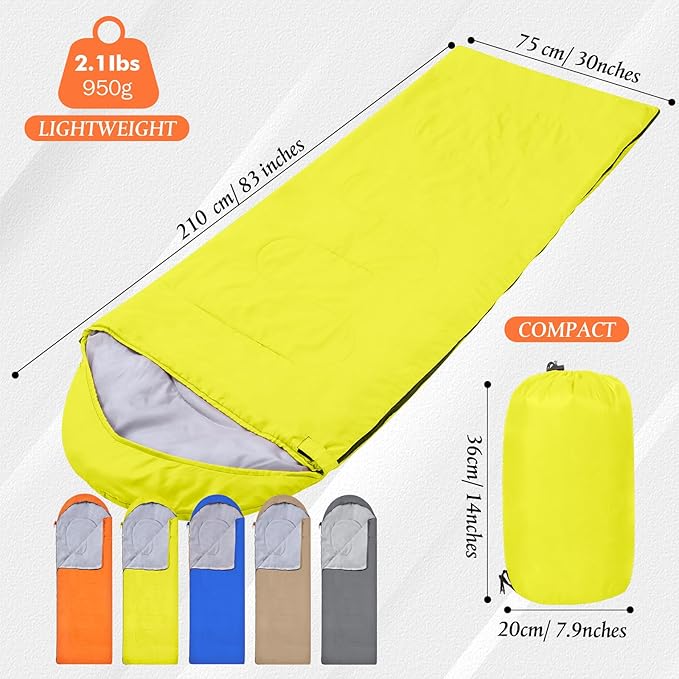 Macarrie 10 Pcs Bulk Sleeping Bags for Homeless Donation Shelter Adults 0 Degree Waterproof Sleeping Bags with Compression Sack for Cold Weather Emergency Hiking Camping Warm