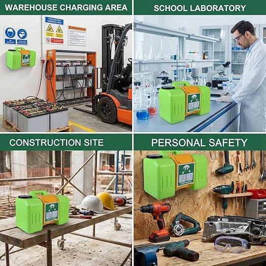 9Gallon Portable Eyewash Station Units - OSHA Approved Emergency Eye Wash Stations Wall Mounted,First Aid,Lasting for 15 Minutes