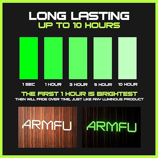 1 Inch x 60 FT Glow in The Dark Tape – Pack of 2 Rolls – Bright Rechargeable Fluorescent Glow – Luminous for Outdoors & Indoors –Glow – for Home Decoration & Markings