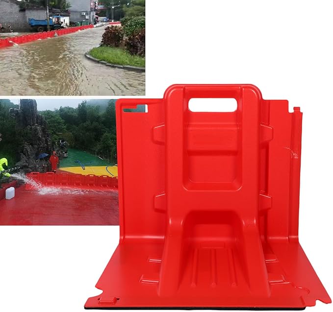 Flood Protection Barrier, ABS L Type Flood Control Box Wall Removable Combination Water Barrier for Garage Basement, Reusable Emergency Flooding Box Wall