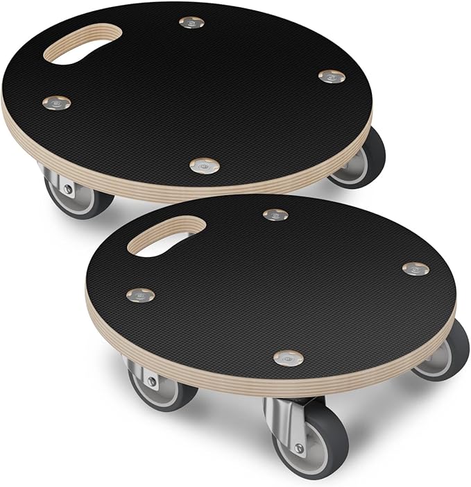Furniture Moving Dolly 15 Inch Heavy Duty Movers Hardwood Mobile Roller 550 lbs Capacity Flat Furniture Cart with 4 Wheels (2 Packs)