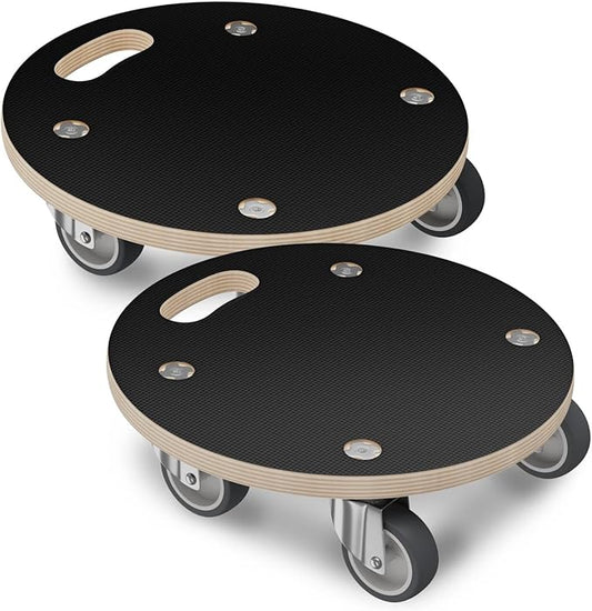 Furniture Moving Dolly 15 Inch Heavy Duty Movers Hardwood Mobile Roller 550 lbs Capacity Flat Furniture Cart with 4 Wheels (2 Packs)