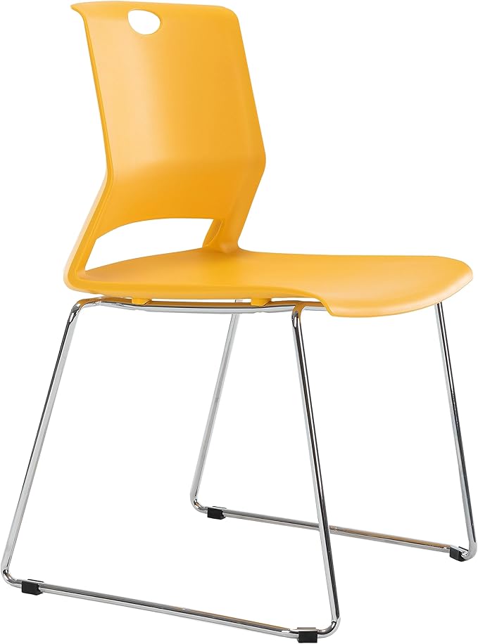 Sidanli Yellow Stacking Chairs-Set of 4