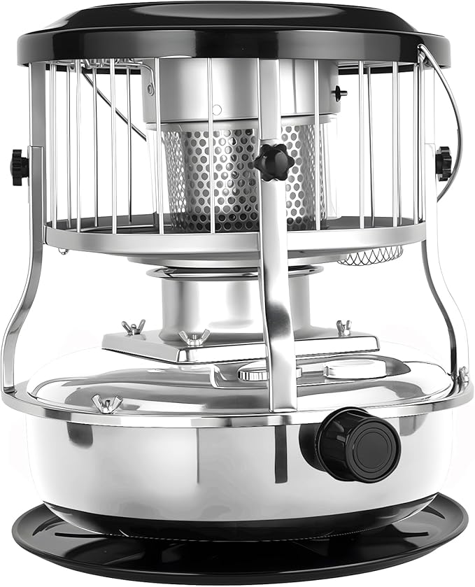 2 in 1 Portable Kerosene Heater Stove Kerosene Heaters for Indoor Use 9000 BTU Non Electric Heaters Indoor Outdoo for Camping Hunting Cooking and Emergency Heater White