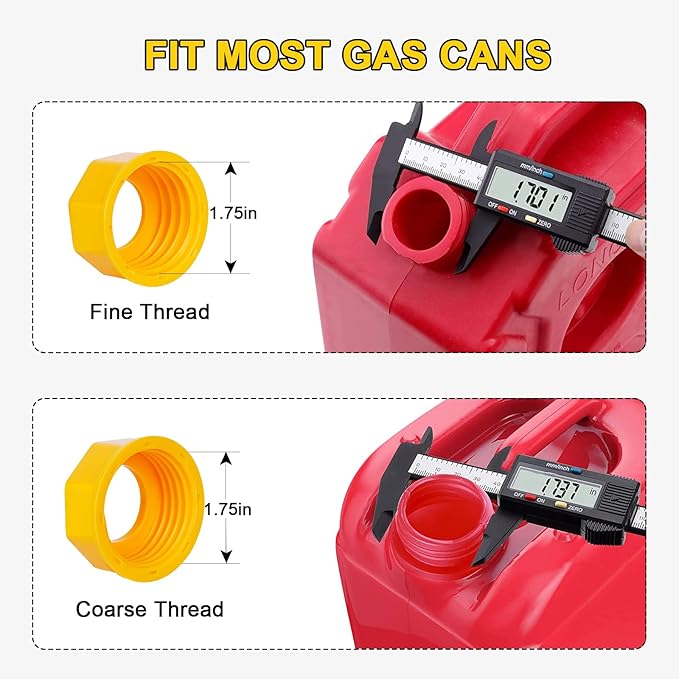 Godboy Yellow 10-Pack Flexible Pour Nozzles, Gas Can Spout Replacement, Suitable for Most 1/2/5/10 Gal Oil Cans
