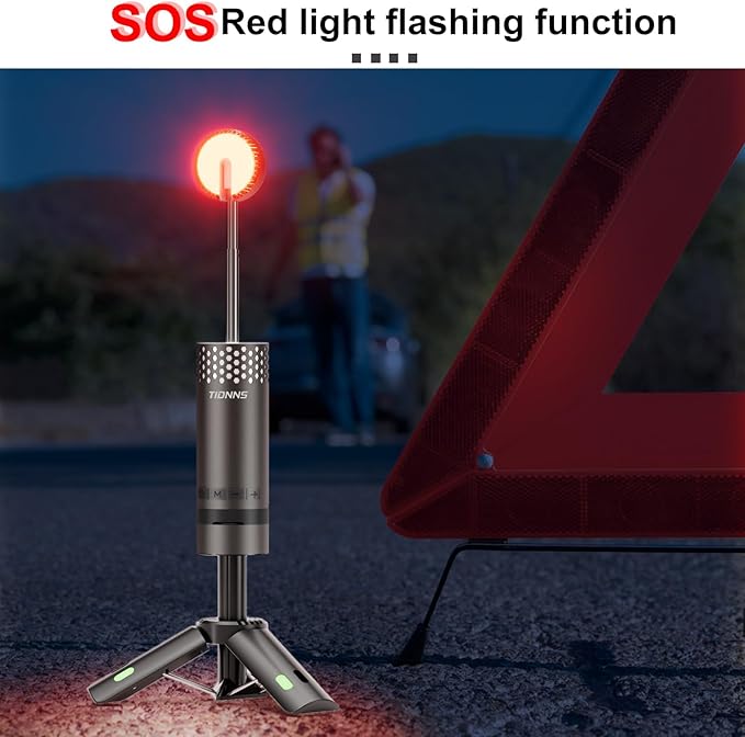 Camping Lights Rechargeable, Detachable Camping Lantern with Stand, Telescopic Waterproof Camp Lamp, Magnetic Work Hanging Light, LED Tent Flashlights for Emergency (Slate Gray Pro)