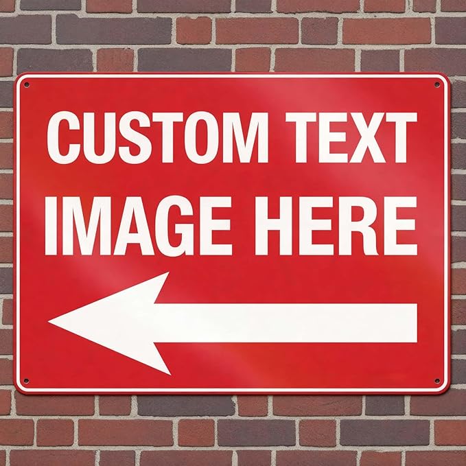 Custom Metal Sign for Business, Outside, Home, 24x18 Inches, Rust Free Aluminum, Engineer Grade Reflective Option, UV Protected, Weather/Fade Resistant