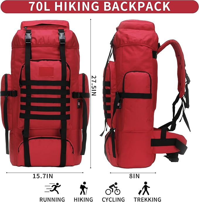 Hiking Backpack for Men 70L/100L Camping Backpack Military Rucksack Molle 3 Days Assault Pack for Climbing