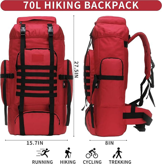 Hiking Backpack for Men 70L/100L Camping Backpack Military Rucksack Molle 3 Days Assault Pack for Climbing