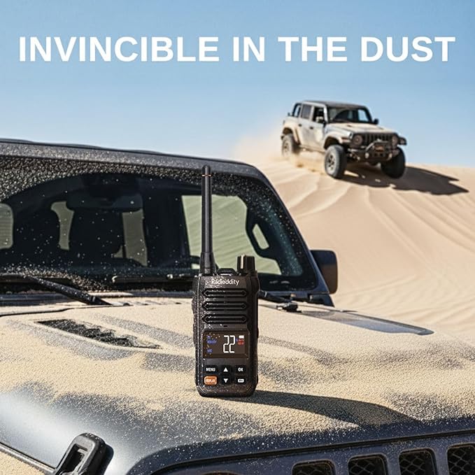 Radioddity X1 Walkie Talkies Long Range, IP67 Waterproof Heavy Duty FRS Two Way Radios with Noise Reduction, Recording, NOAA Scan & Alert, VOX, SOS, 2500mAh USB-C for Outdoor Job Site, 4 Pack